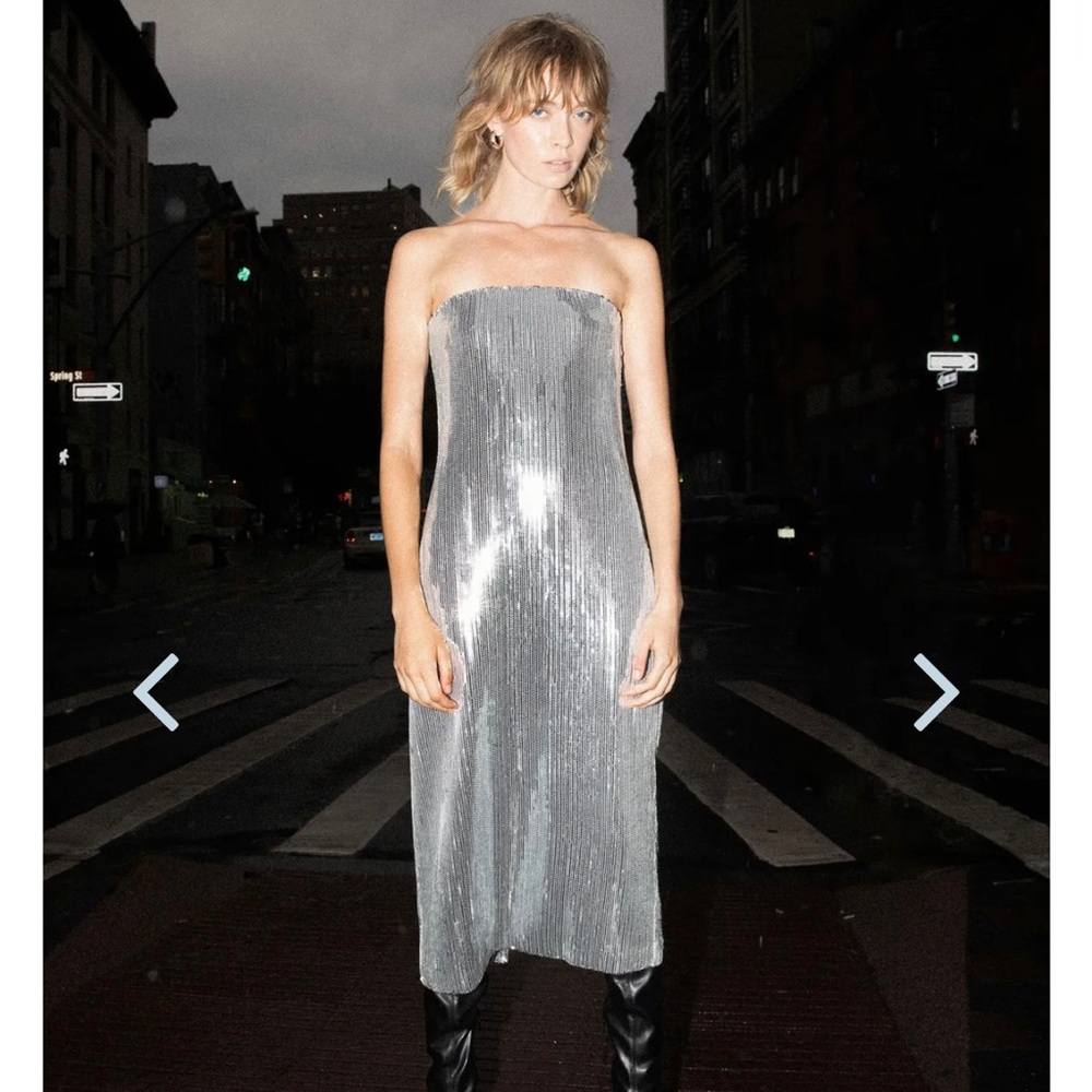 SEQUIN TUBE MIDI DRESS